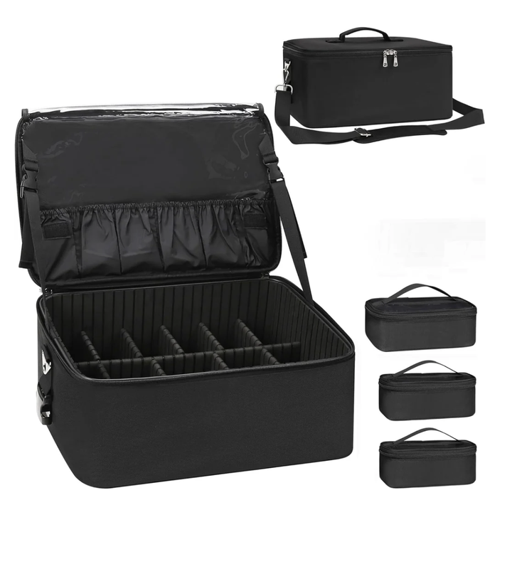 Large Makeup Case + 3 Small Bags